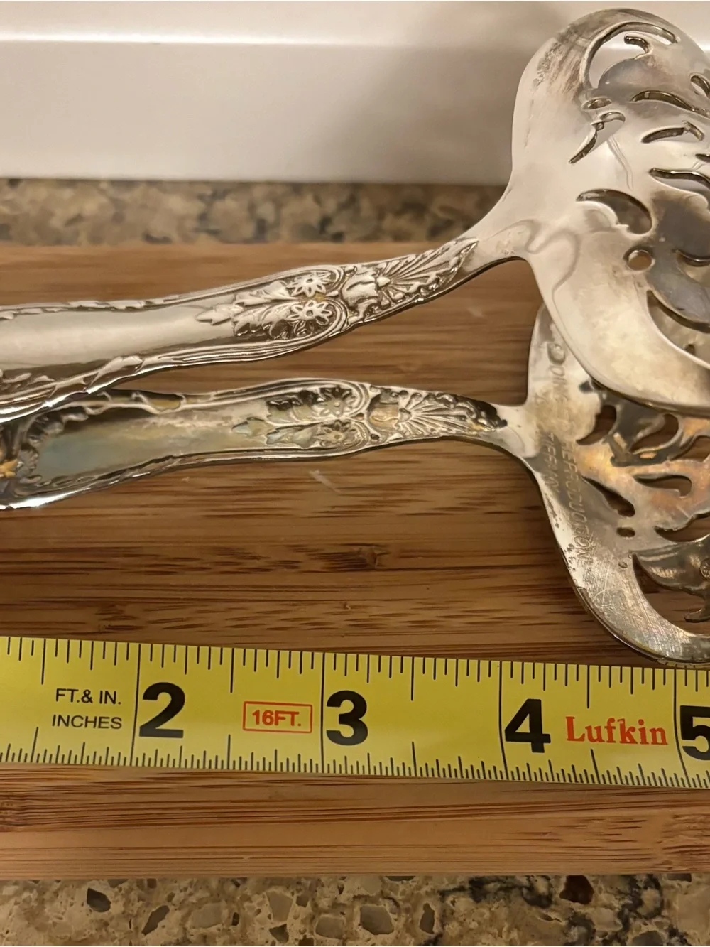 American Silversmiths Asparagus Tongs. Reproduction of Tiffany Regent Pattern